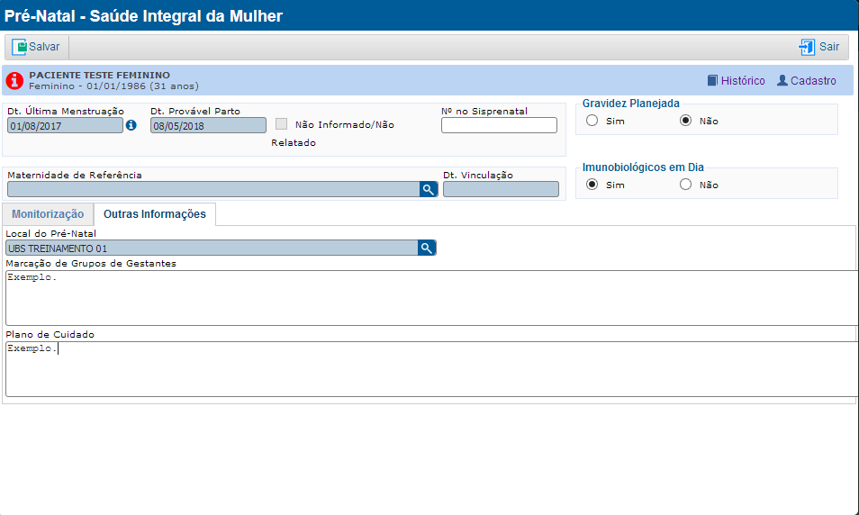 Programa de saúde da mulher